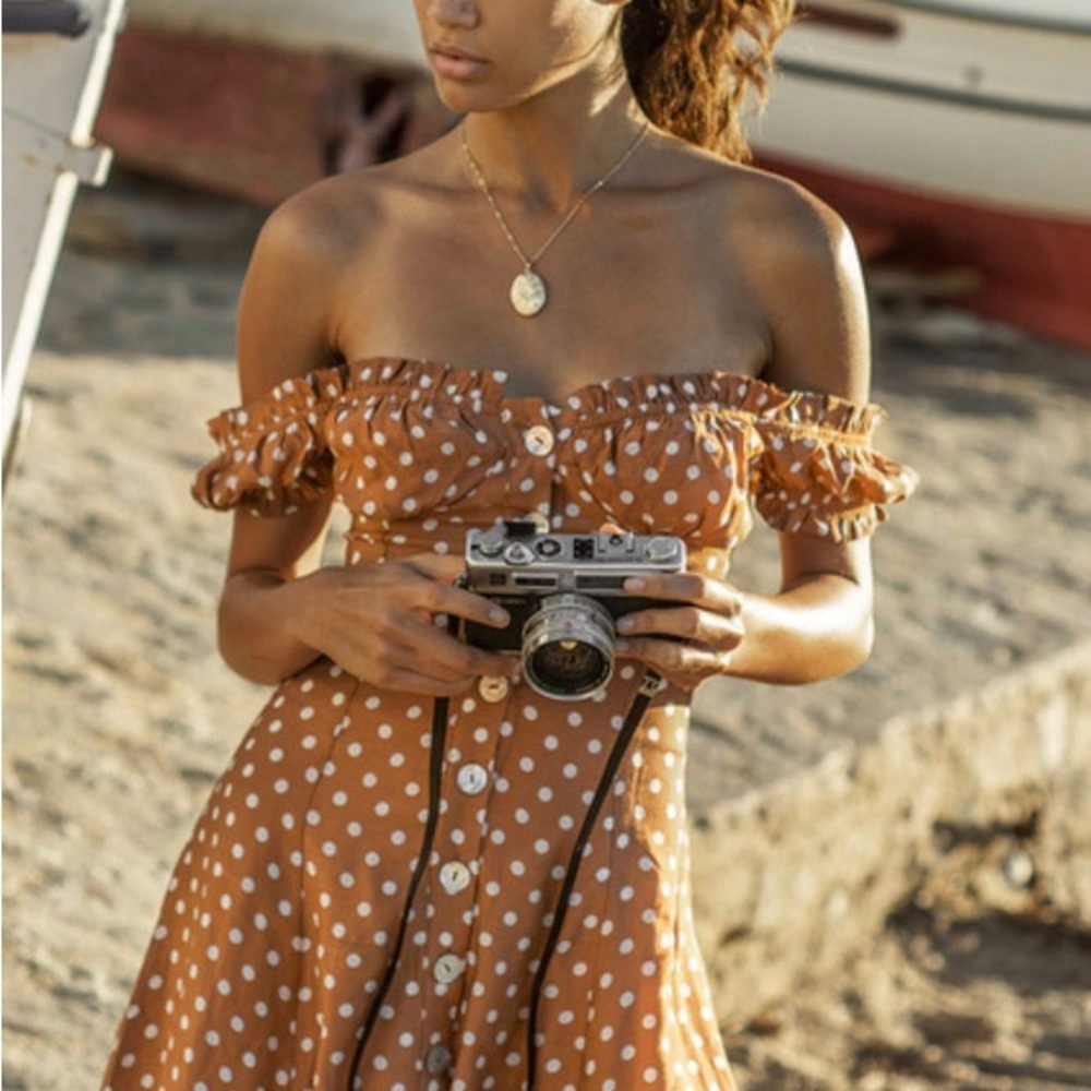 By Together Polka Dot rust dress - Picture 8 of 8